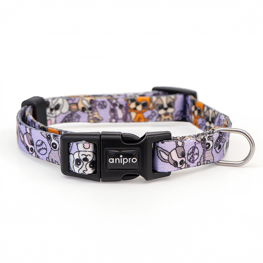 аnipro Soft Touch Cute puppies нашийник лента 20мм/40-55см с черна тока
