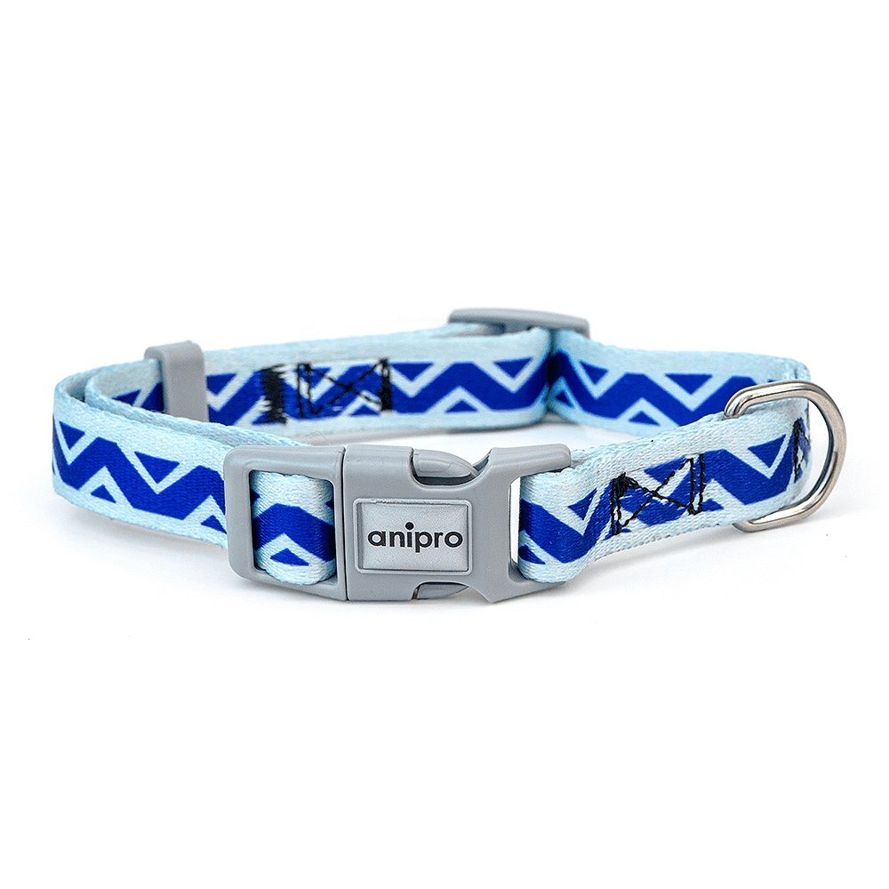 аnipro Soft Touch Blue whale нашийник лента 10мм/20-35см със сива тока