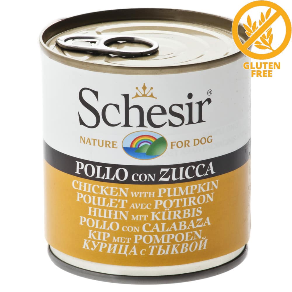 Schesir Dog Chicken with Pumpkin -Пиле с тиква- консерва за кучета