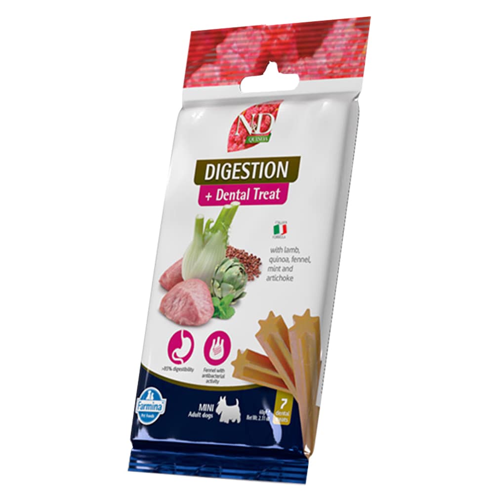 TREAT ND QUINOA DOG DIGESTION ADULT MINI GR 60 - лакомство