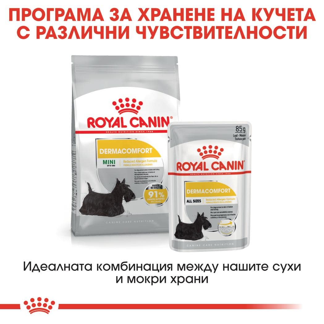 ROYAL CANIN® CCN DERMACOMFORT пастет 85г стек/12бр - Image 3