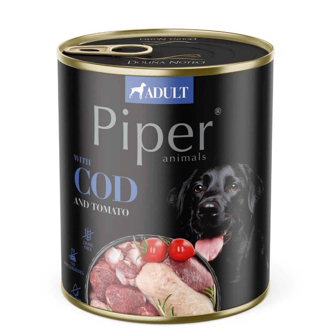 Piper Adult Dog храна за кучета с треска и домати, 800 г