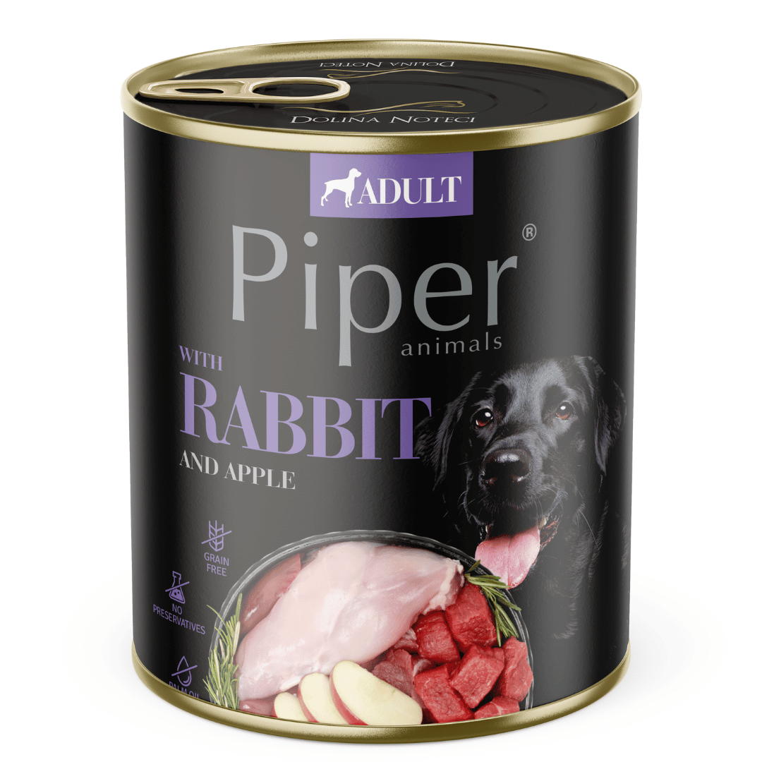Piper Adult Dog храна за кучета със заешко и ябълки, 800 г