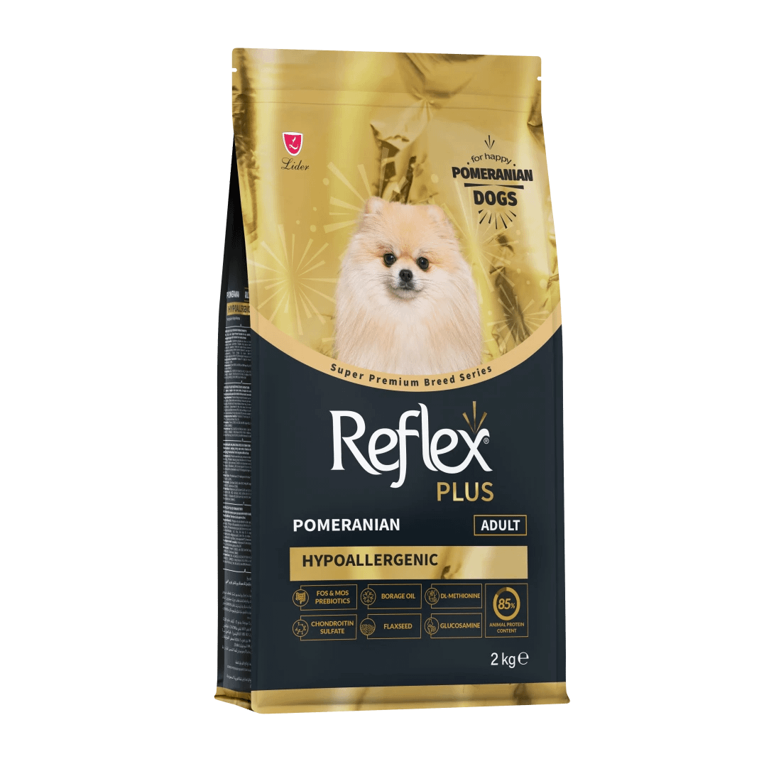 Reflex Plus Breed Series Pomeranian Adult 2kg - Специална супер премиум храна за израснали Померани 2кг.