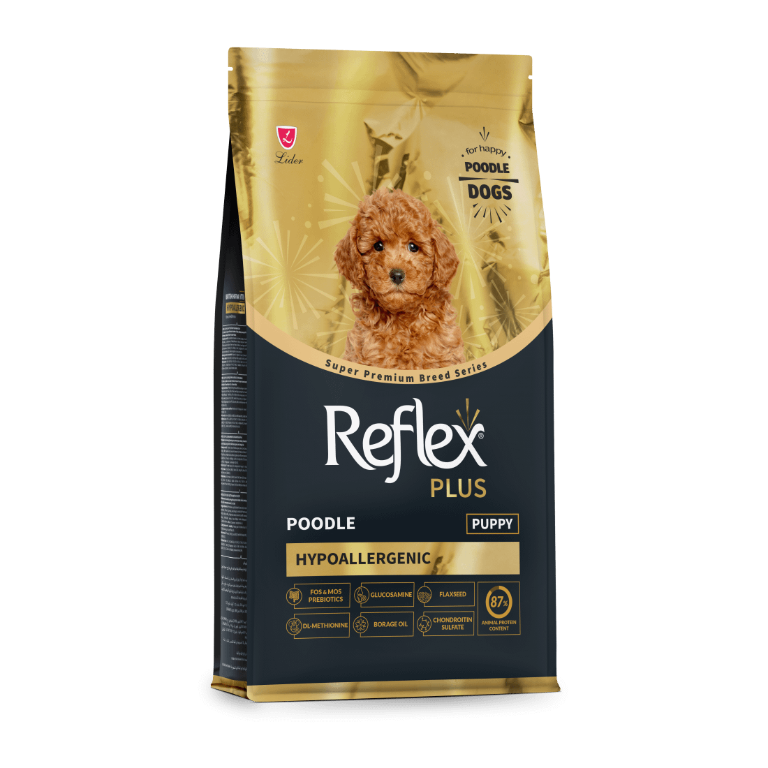 Reflex Plus Breed Series Poodle Puppy 1.5kg - Специална супер премиум храна за подрастващи Пудели 1.5кг.