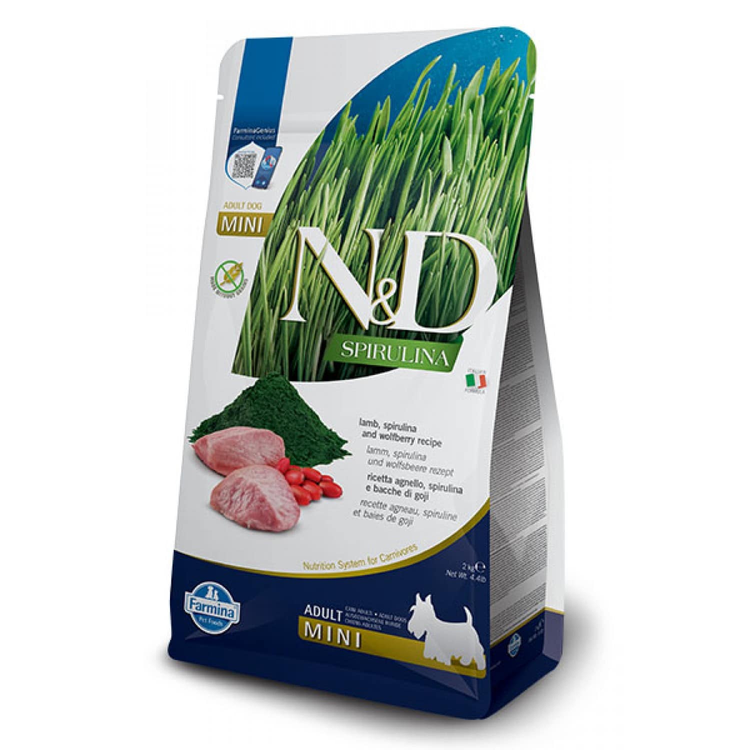 N&D DOG SPIRULINA LAMB ADULT MINI 2 KG