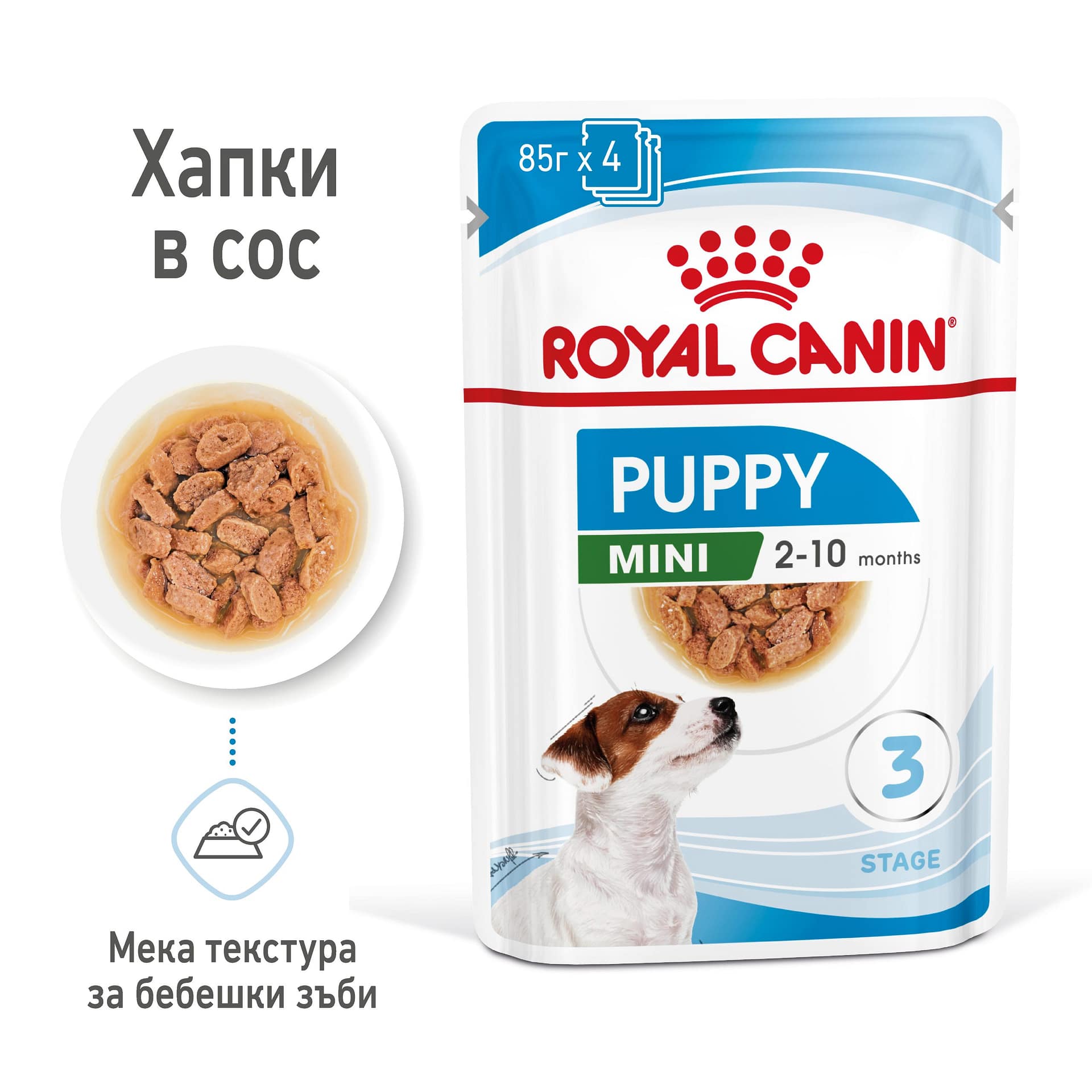 ROYAL CANIN® SHN MINI PUPPY хапки в сос 85г стек/12бр