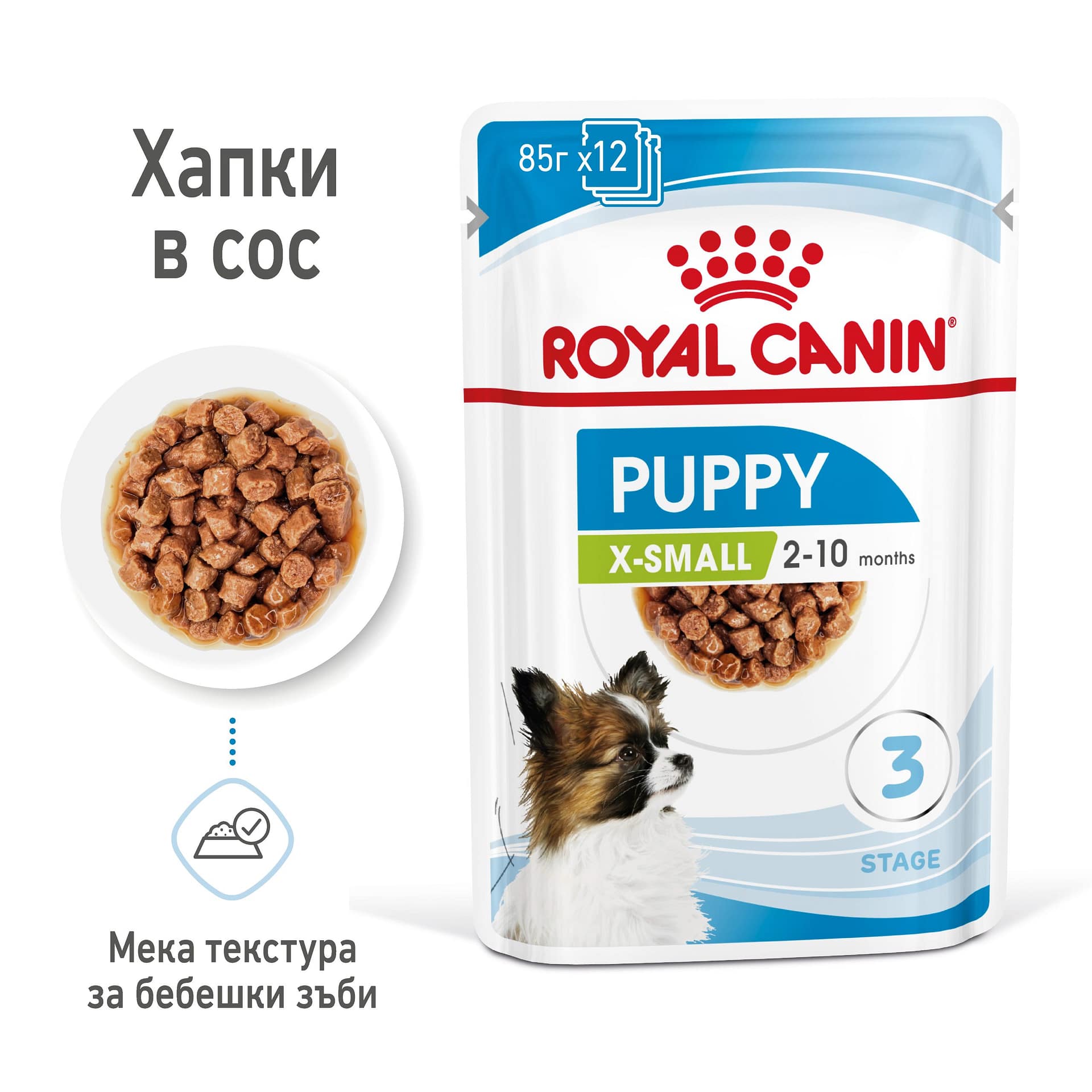 ROYAL CANIN® SHN X-SMALL PUPPY хапки в сос 85г стек/12бр - Image 2