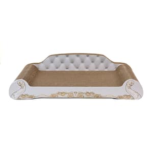 anipro Драскалка за котки, кресло бяла, 60х28х15 см