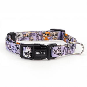 аnipro Soft Touch Cute puppies нашийник лента 10мм/20-35см с черна тока