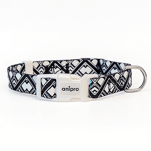 аnipro Soft Touch Ethno нашийник лента 10мм/20-35см с бяла тока