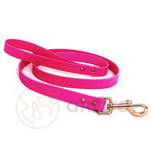 anipro Hexagon повод лента хексагон 20мм/120см неоново розов с карабинка розово злато