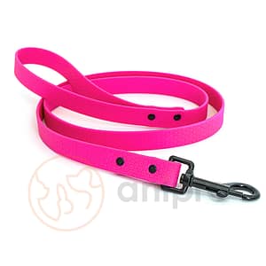 anipro Hexagon повод лента хексагон 20мм/120см неоново розов с черна карабинка