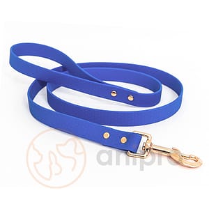 anipro Hexagon повод лента хексагон 20мм/120см тъмно син с карабинка розово злато