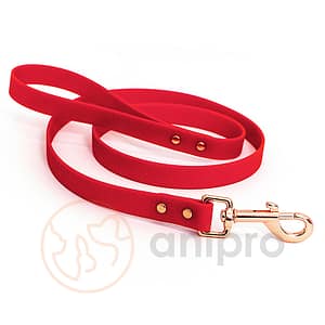 anipro Hexagon повод лента хексагон 20мм/120см червен с карабинка розово злато