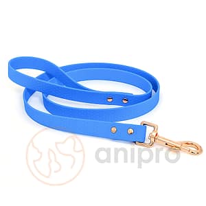 anipro Hexagon повод лента хексагон 20мм/120см светло син с карабинка розово злато