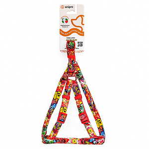 аnipro Soft Touch Dog of the city нагръдник лента 10мм/20-35см с червена тока