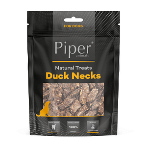 Piper Treats Duck Necks натурални лакомства за кучета от сушени патешки шийки, с намалено съдържание на мазнини, 200 г