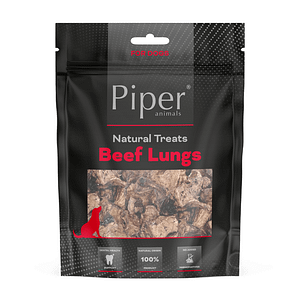 Piper Treats Beef Lungs натурални лакомства за кучета от сушен говежди дроб, с високо съдържание на протеин, 100 г