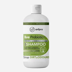 anipro Live Probiotic+ Stop Dirt & Odours - пробиотичен шампоан за кучета против миризми и упорити замърсявания, 250 мл