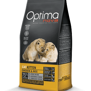 OPTIMA NOVA CAT Kitten Chicken & Rice - Пиле и ориз 8кг