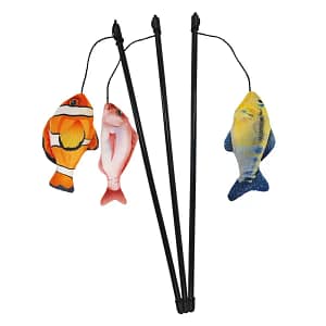 Въдица с плюшена рибка 42 см. / 63 см.