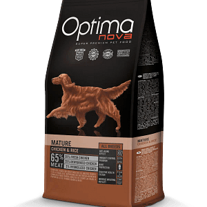 OPTIMA NOVA MATURE CHICKEN & RICE - Пиле и ориз 12 КГ.