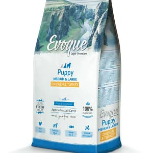 EVOQUE PUPPY MEDIUM / LARGE CHICKEN & TURKEY - Пиле и пуйка 12 кг.