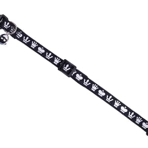 Нашийник за котка “Royale“ със звънче черен