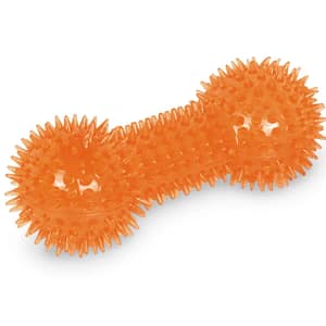 Играчка TPR Spiky Dumbbell оранж