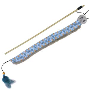 Въдица с плюшен червей зелена