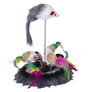 Играчка за котка мишки на пружина