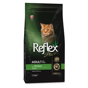 Reflex Plus Chicken Adult Cat - Пълноценна храна за израснали котки от всички породи с пилешко 1.5 кг