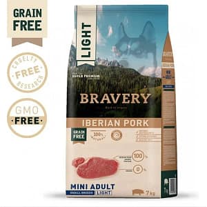 Bravery Light Iberian Pork Small & Mini Breeds Adult Dog - Пълноценна храна за израснали кучета от дребни и мини породи с иберийско свинско 7 кг