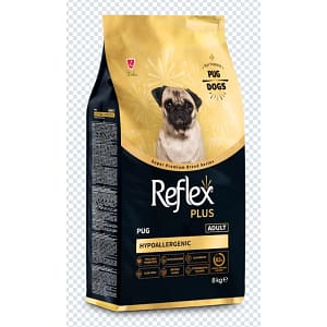 Reflex Plus Breed Series Pug Adult 8kg - Специална супер премиум храна за израснали кучета от порода Мопс 8кг.