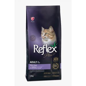 Reflex Plus Skin Care Adult Cat Food Salmon - Пълноценна храна за израснали котки с грижа за кожата със сьомга 15 кг