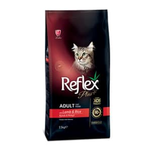 Reflex Plus Lamb & Rice Adult Cat - Пълноценна храназа израснали котки от всички породи с агнешко месо и ориз 15 кг