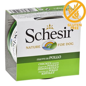 Schesir Dog Chicken Fillets -Пилешки филенца в желе- консерва за кучета 150гр