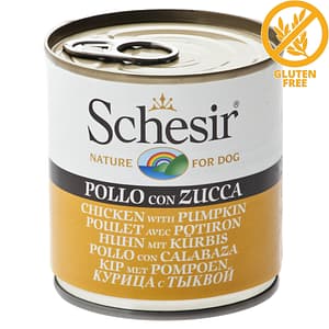 Schesir Dog Chicken with Pumpkin -Пиле с тиква- консерва за кучета