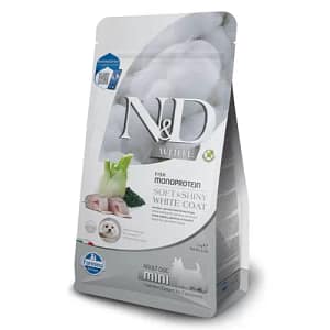 N&D DOG WHITE SPIRULINA MINI AD 5kg- бяло куче,с лаврак и фенел