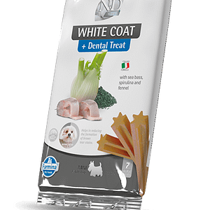 TREAT ND WHITE DOG SEA BASS FENN RICE SPIRULINA 60g ADULT MINI  - лакомство