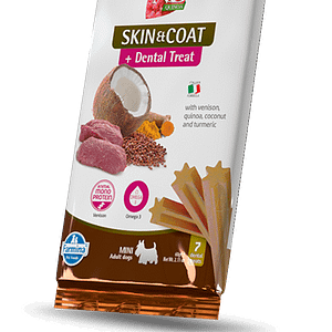 TREAT ND QUINOA DOG SKIN COAT VENISON ADULT MINI 60g - лакомство