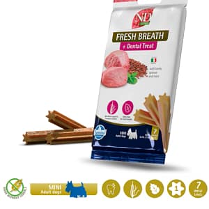 TREAT ND QUINOA DOG FRESH BREATHE ADULT MINI 60g - лакомство