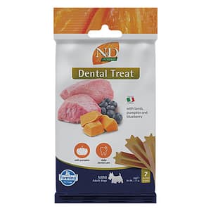 TREAT ND PUMPKIN DOG LAMB BLUEB ADULT MINI 60g - лакомство