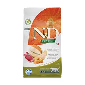 N&D CAT ADULT PUMPKIN 1.5kg коте,тиква с патица и пъпеш