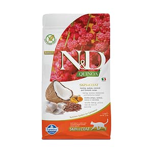 N&D CAT QUINOA SKIN&COAT ХЕРИНГА 1.5KG