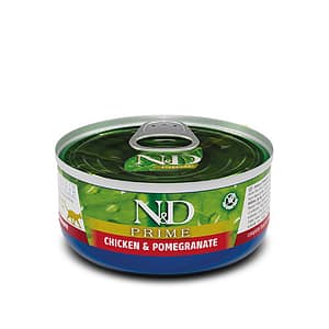 Консерва N&D CAT PRIME ADULT CHICKEN&POMEGRANATE -консервирана храна за котки над 1 г., с пилешко и нар 70gr