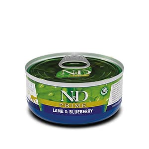 КонсерваN&D CAT PRIME LAMB&BLUEBERRY-консервирана храна за котки над 1 г., с агнешко и боровинки