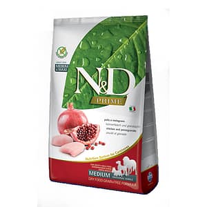N&D PRIME DOG CHICK&POMEGR. ADULT MED& MAXI 12 KG