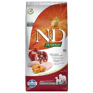 N&D DOG ADULT MED&MAXI PUMPKIN 12 KG куче,тиква, пиле и нар